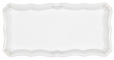 Barroco Servierplatte eckig 30 x 15 cm, 2 Stck, weiss
